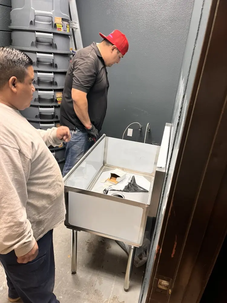 Commercial plumbing and sink installation in North End